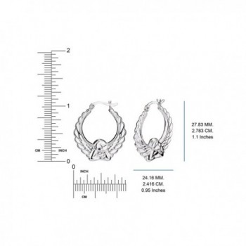 Sterling Silver Click Top Creole Earrings in Women's Hoop Earrings