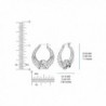 Sterling Silver Click Top Creole Earrings in Women's Hoop Earrings