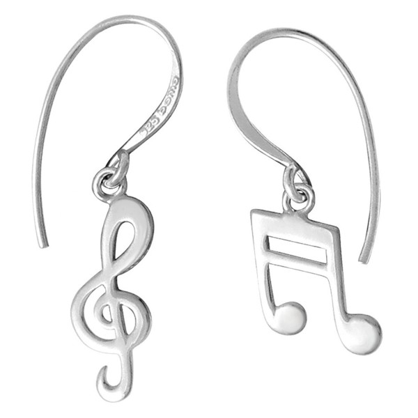 Boma Sterling Silver Music Note & Treble Clef Earrings - CY12DLO48GF