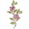 Gyn&Joy Pink Rose Bud With Green Leaf Austrian Crystal Rhinestone Brooch Pin BZ003 - CH17Z2UL0XE