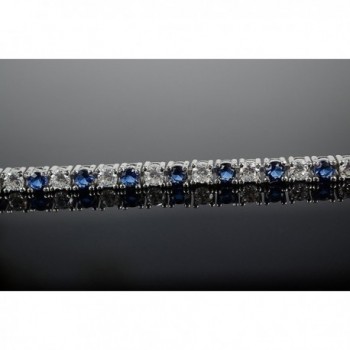 Elensan Sterling silver Simulated Sapphire Zirconia