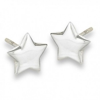 Sterling Silver Star Post Stud Earrings - CY115S9VCRP