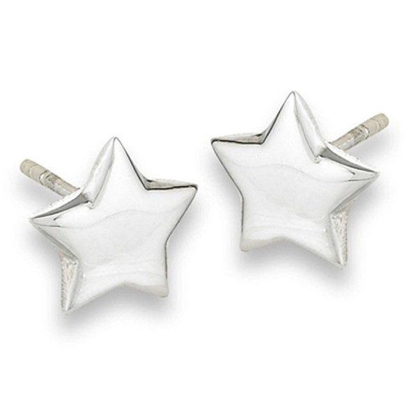 Sterling Silver Star Post Stud Earrings - CY115S9VCRP