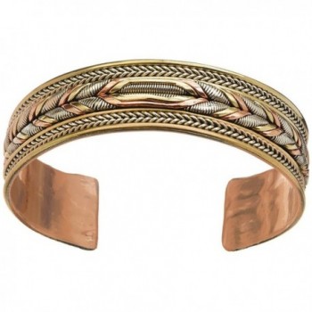Cuff Style Healing Braid Bracelet Handmade in Nepal - Balance Natural Energy - CN125K0WHNT