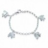Bling Jewelry Patriotic Sterling Silver Elephant Charms Bracelet - CN115Y7GE29