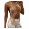 MineSign Sexy Chain Necklace Fashion Shoulder Necklaces Bra Body Jewelry Summer Beach Party Dress - Gold- Pearl - CW189N75NYK