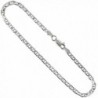 Sterling Silver Flat Mariner Link Chain Necklaces & Bracelets 3mm Nickel Free Italy- sizes 7 - 30 inch - C4111GKDYE9