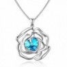 Menton Ezil Swarovski Necklace Pendant - Blue - CP17YLDQLCZ