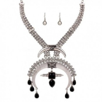YAZILIND BohemZirconian Statement Necklace Earrings