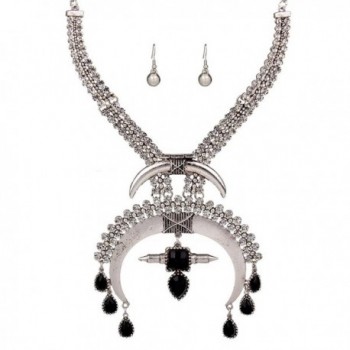 YAZILIND BohemZirconian Statement Necklace Earrings