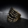 Dnswez Black Enamel statement Rings