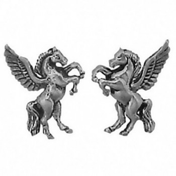 CM 925 Sterling Silver Pegasus Earrings Studs Tiny Mini Winged Horse Stainless Steel Posts Backs - C5115W73V77