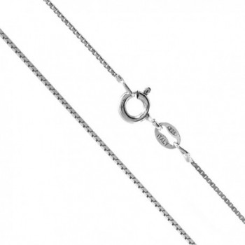 Sterling Silver 0.8mm Box Chain- 14" - 36" - CM124IF41LN