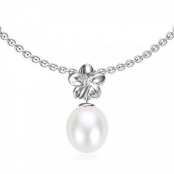 Swhite Sterling Freshwater Cultured Pearl Pendant Necklace - " White " - CI12MX5KXPY