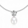 Swhite Sterling Freshwater Cultured Pearl Pendant Necklace - " White " - CI12MX5KXPY