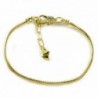 Starter Gold Plated European Lobster Clasp (Screw Off End) Snake Chain Bracelet Fit European Beads - CD11D13MSZ5
