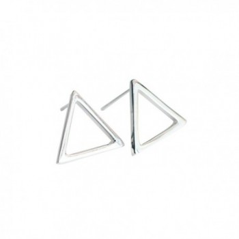 Wicary Geometric Drawing 925 Sterling Silver Earrings Ear Stud Earring for Women - CI127V6I3NX