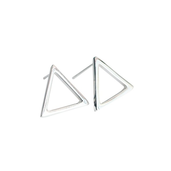 Wicary Geometric Drawing 925 Sterling Silver Earrings Ear Stud Earring for Women - CI127V6I3NX