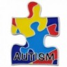 PinMart's Autism Awarness Multi Color Puzzle Piece Enamel Lapel Pin 1"H x 3/4"W - C8119PELYSL