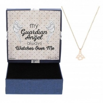 Guardian Angel Memorial Gift Rose Gold-Tone Guardian Angel Necklace Watches Over Me - CR12N3YW5MH