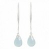 NOVICA .925 Sterling Silver and Pear-Shaped Blue Chalcedony Dangle Earrings- 'Sublime' - C0112X72GZR