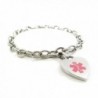 MyIDDr - Pre-Engraved & Customized Women's Epilepsy Medical Charm Bracelet- Steel O-Link - CT11HUXZOVH