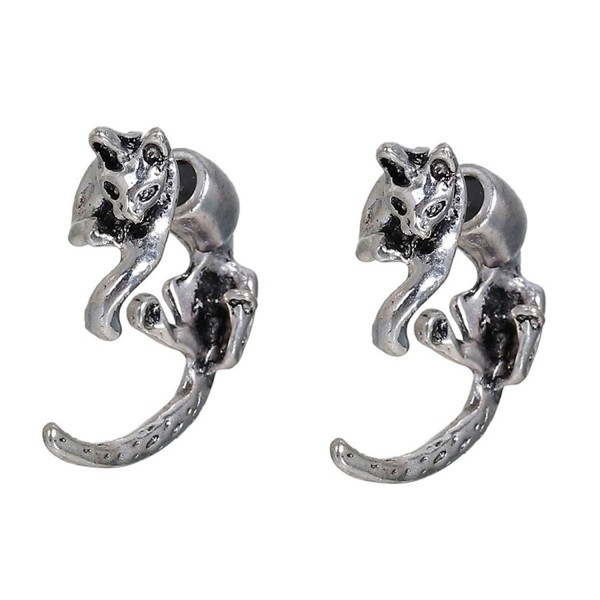Sexy Sparkles 3D Double Sided Cat Ear Stud Earrings for Women - CG12O5F61F4