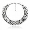 Fun Daisy Grand UK Princess Kate Middleton Hot Silver Tone Rhinestone Fashion Necklace with Free Earrings - C411Q4DHQ9R