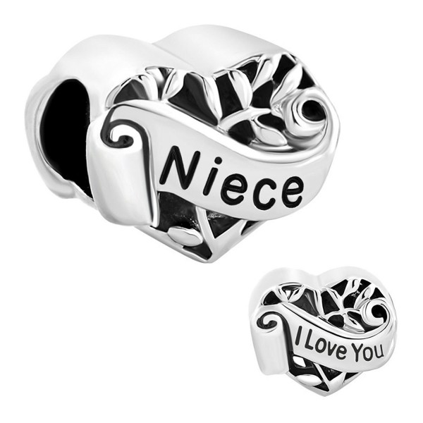 LuckyJewelry I Love You Heart Charm Beads Fit Jewelry Charms Bracelet - CP12IIZXN6X