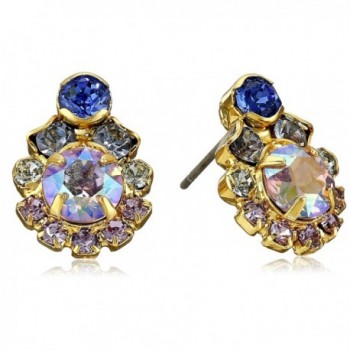 Sorrelli "Sweet Sapphire" Petite Round Crystal Floral Post Stud Earrings - C9129BBJT0R