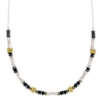 Silpada 'On the Horizon' Sterling Silver and Brass Multi-Stone Necklace- 18+2" - CQ12N8SIFUP