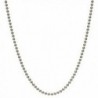 Solid Round Link Ball Beaded Chain Necklace- Bracelet Italian .925 Sterling Silver 7-36 inches (15 Inches) - C611F9O0APX