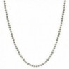 Solid Round Link Ball Beaded Chain Necklace- Bracelet Italian .925 Sterling Silver 7-36 inches (15 Inches) - C611F9O0APX