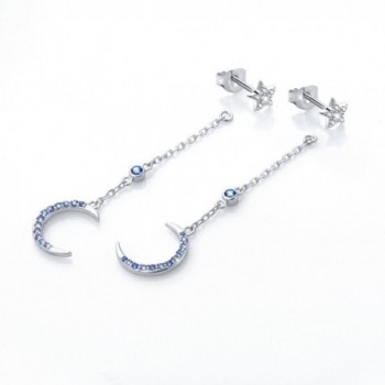 Sterling Silver Crescent Dangle Earrings in Women's Drop & Dangle Earrings
