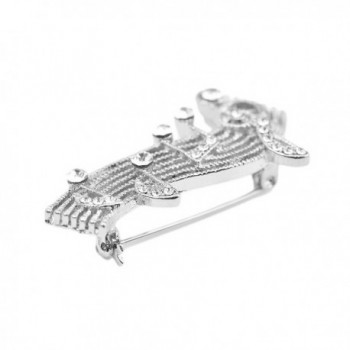 chelseachicNYC Crystal Melody Brooch Silver