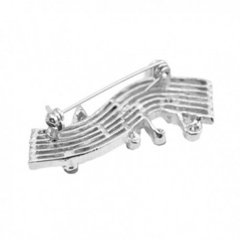 chelseachicNYC Crystal Melody Brooch Silver in Women's Brooches & Pins