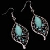 Yazilind Jewelry Silver plated Turquoise Earrings