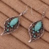Yazilind Jewelry Silver plated Turquoise Earrings in Women's Drop & Dangle Earrings