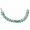Rellecona Women's Platinum Plated Sterling Silver Emerald Tennis Bracelet CZ Jewelry 7" - CO12BSL3BRZ