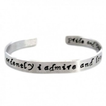 Jane Austen Bracelet - How Ardently I Admire and Love You - 2-sided Hand Stamped Aluminum Cuff - Customizable - CJ11SRQ40LL