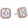 kate spade new york "Pave Princess Cut Studs" Save The Date Earrings - Clear/Rose Gold - CW185O0KA34