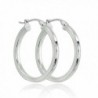 Sterling Polished Square Tube Click Top Earrings