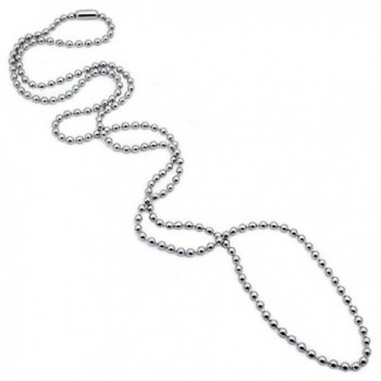 1.5mm Stainless Steel Bead Chain Necklace Sizes 18"- 20"- 22"- 24" - C0114DG2CVJ