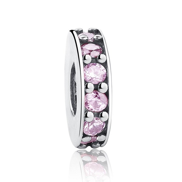 Kiss Eternity Sterling European Bracelet - Blush Pink - C817XXSTZS4