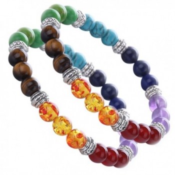 ALoveSoul 7 Chakras Bracelet - Reiki Healing Stones Balancing Beads Bracelets Jewelry set - CP12MZWII47