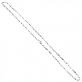 Gem Avenue Italian 925 Sterling Silver 2mm Figaro Link Chain Necklace (16" - 30" Available) - CP111FTN5D1