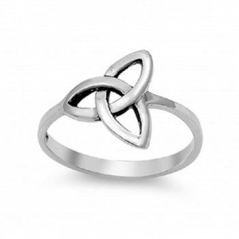 Sterling Silver Wicca Triquetra Ultimatum Ring (Sizes 3-15) - CX11OXZUDQV