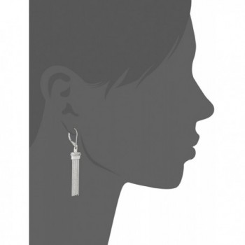 Nine West Silver Tone Crystal Earrings