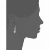 Napier Pattern Two Tone Leverback Earrings
