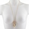 Lux Accessories Feather Dreamcatcher Necklace in Women's Pendants